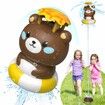 Flying Animal Sprinklers for Kids Water Toys Attaches to Garden Hose Splashing Fun Toys for Age 3+ Child Boys Girls Holiday Birthday Gift Bear