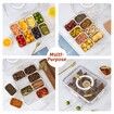 Divided Snack Box with Lid Handle 8 Compartments Portable Clear Organiser for Candy Fruits Nuts Party Platters