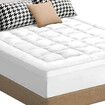 STARRY EUCALYPT Pillowtop Mattress Topper Bamboo White Protector Cover Pad 7cm King Single