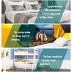 STARRY EUCALYPT Pillowtop Mattress Topper Bamboo White Protector Cover Pad 7cm King Single