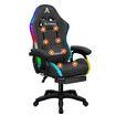ALFORDSON LED Gaming Chair Office with 8-Point Massage Fabric Grey