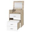 ALFORDSON Dressing Table Stool Set 2-In-1 Makeup Mirror Storage Desk Wood