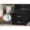 ALFORDSON Dressing Table Stool Set 2-In-1 Makeup Mirror Storage Desk Black