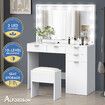 ALFORDSON Dressing Table Stool Set Makeup Mirror Desk 12 LED Bulbs White