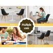 ALFORDSON 4x Dining Chairs Retro PU Leather Wooden Black