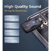 2.4GHz Wireless Guitar System with Mute Plug, 18 Channels Rechargeable Audio Wireless Guitar Transmitter Receiver with Hard Travel Case 164ft Range Work for 6 Hours for Electric Guitar Bass