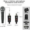 2.4GHz UHF Wireless Microphone System XLR Mic Adapter Wireless Transmitter and Receiver for Dynamic Microphone, Audio Mixer, PA System