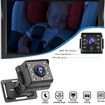 Car Baby Camera Monitor 4.3Inch 360 Degree Rotation Wide View 1080P Infrared Night Vision Stroller Mirror Safe Rear Facing Surveillance System