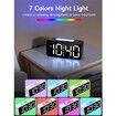 Super Loud Alarm Clock for Heavy Sleepers, RGB Digital Clock with 7 Color NightLight, Adjustable Volume, USB Charger, Teens (Pink+RGB)