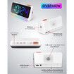 Super Loud Alarm Clock for Bedroom, Heavy Sleepers, Dynamic RGB Color Changing Clock for Teens, Kids, Small Bedside Digital Clock with LED Display, Atmosphere Light, USB Charger, White