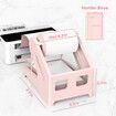 Label Holder Thermal Label Holder for Rolls and Fanfold Labels Shipping Label Stand Desktop Printer Accessory Supplies for Home,Office (Pink)