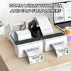 Label Holder Thermal Label Holder for Rolls and Fanfold Labels Shipping Label Stand Desktop Printer Accessory Supplies for Home,Office (Black)