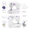 Mini Sewing Machine Electric Reverse Stitching Portable Mending Kit for Beginners 12 Stitch Patterns Extension Table