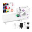 Mini Sewing Machine Electric Reverse Stitching Portable Mending Kit for Beginners 12 Stitch Patterns Extension Table