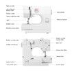 Mini Sewing Machine Electric Reverse Stitching Potable Mending Kit Compact Household 12 Stitch Patterns for Beginners