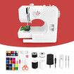 Mini Sewing Machine Electric Reverse Stitching Potable Mending Kit Compact Household 12 Stitch Patterns for Beginners