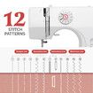 Mini Sewing Machine Electric Reverse Stitching Potable Mending Kit Compact Household 12 Stitch Patterns for Beginners