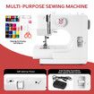 Mini Sewing Machine Electric Reverse Stitching Potable Mending Kit Compact Household 12 Stitch Patterns for Beginners