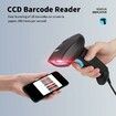 Barcode Scanner USB 1D Wired CCD Barcode Reader Supports Screen Scan Bar Code Scanners for Store,Supermarket,Warehouse-U1