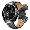 New Headset Smart Watch 2-in-1 1.53 Inch Round Screen Dual Call NFC Stainless Steel Body IP67 Mens Watches Color Black