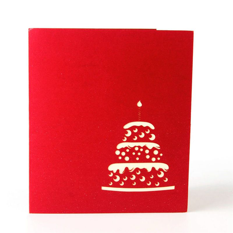 3d Gift Card Cake Candle Red