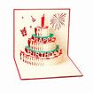 3d Gift Card Cake Candle Red