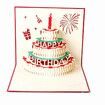 3d Gift Card Cake Candle Red