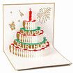 3d Gift Card Cake Candle GOLD