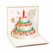 3d Gift Card Cake Candle GOLD