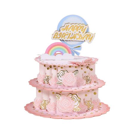 3d Gift Card Cake Star Pink