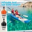 2 Pieces Inflatable Boat SUP Pump Adaptor Air Pump Converter Air Valve Adapter Conventional Air Pump Adapter Pumping Head Connector for Inflatable Kayak Stand Up Paddle Board (Black+Orange)