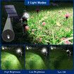 Solar Outdoor Spotlight 4 Headlights Exterior Landscape Lamp Garden Outside Wall Driveway LED 6000K Cool Light Waterproof