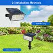 Solar Outdoor Lights Exterior Sensor Lamps Garden Outside Spotlights 49 LED Lamps Deck Driveway Pathway Waterproof 2PCS