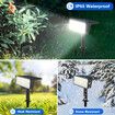 Solar Outdoor Lights Exterior Sensor Lamps Garden Outside Spotlights 49 LED Lamps Deck Driveway Pathway Waterproof 2PCS