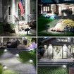 Solar Outdoor Lights Exterior Sensor Lamps Garden Outside Spotlights 49 LED Lamps Deck Driveway Pathway Waterproof 2PCS