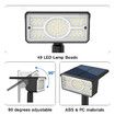 Solar Outdoor Lights Exterior Sensor Lamps Garden Outside Spotlights 49 LED Lamps Deck Driveway Pathway Waterproof 2PCS