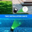 Solar Pond Outdoor Light 3 Heads RGB Landscape Spotlight Pool Fish Tank Fountain Submersible Lamp Waterproof Multicolours