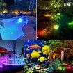 Solar Pond Outdoor Light 3 Heads RGB Landscape Spotlight Pool Fish Tank Fountain Submersible Lamp Waterproof Multicolours