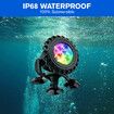 Solar Outdoor Light 3 Heads RGB Pond Fish Tank Landscape Garden Spotlight Pool Aquarium Underwater LED Multicolour Waterproof