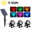 Solar Outdoor Light 3 Heads RGB Pond Fish Tank Landscape Garden Spotlight Pool Aquarium Underwater LED Multicolour Waterproof