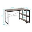 LUXSUITE Computer Desk L Shape Corner Writing Gaming Study Table Home Office Workstation with Storage Shelf