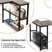 LUXSUITE Computer Desk L Shape Corner Writing Gaming Study Table Home Office Workstation with Storage Shelf