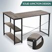 LUXSUITE Computer Desk L Shape Corner Writing Gaming Study Table Home Office Workstation with Storage Shelf