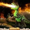 Remote Control T-rex Large Toy for Boys 4-8 Years, Realistic Tyrannosaurus with Water Mist, Light, Roars, Electric Dino Birthday Gift for Kids (Green)