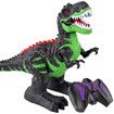 Remote Control T-rex Large Toy for Boys 4-8 Years, Realistic Tyrannosaurus with Water Mist, Light, Roars, Electric Dino Birthday Gift for Kids (Green)