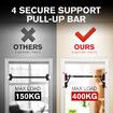 Pull Up Bar Push Chinup Situp Door Horizontal Shoulder Fitness Abs Workout Exercise Home Gym 400kg 93-140cm Adjustable