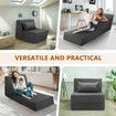 Folding Sofa Bed Couch Floor Futon Chaise Lounge Chair Mattress Comfy Sleeper Adjustable Lazy Guest Daybed with Pillow
