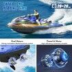 RC Boats for Kids 6+, 2.4GHZ Mini Remote Control Jet ski with Dual Motors & Led Lights Lakes and Swimming Pool Toys, Blue