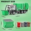 Garbage Truck Toys for Boys, Toy Garbage Truck Metal Diecast Cab, Pull Back Garbage Truck with Lights and Sounds, Front Loader Recycling Toy Garbage Trucks, Garbage Truck Toys for Boys Age 4 to 7