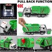 Garbage Truck Toys for Boys, Toy Garbage Truck Metal Diecast Cab, Pull Back Garbage Truck with Lights and Sounds, Front Loader Recycling Toy Garbage Trucks, Garbage Truck Toys for Boys Age 4 to 7